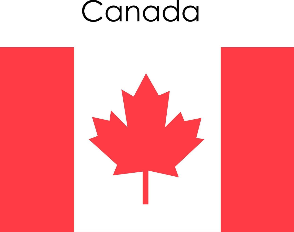 nationella flaggan ikon Kanada vektor