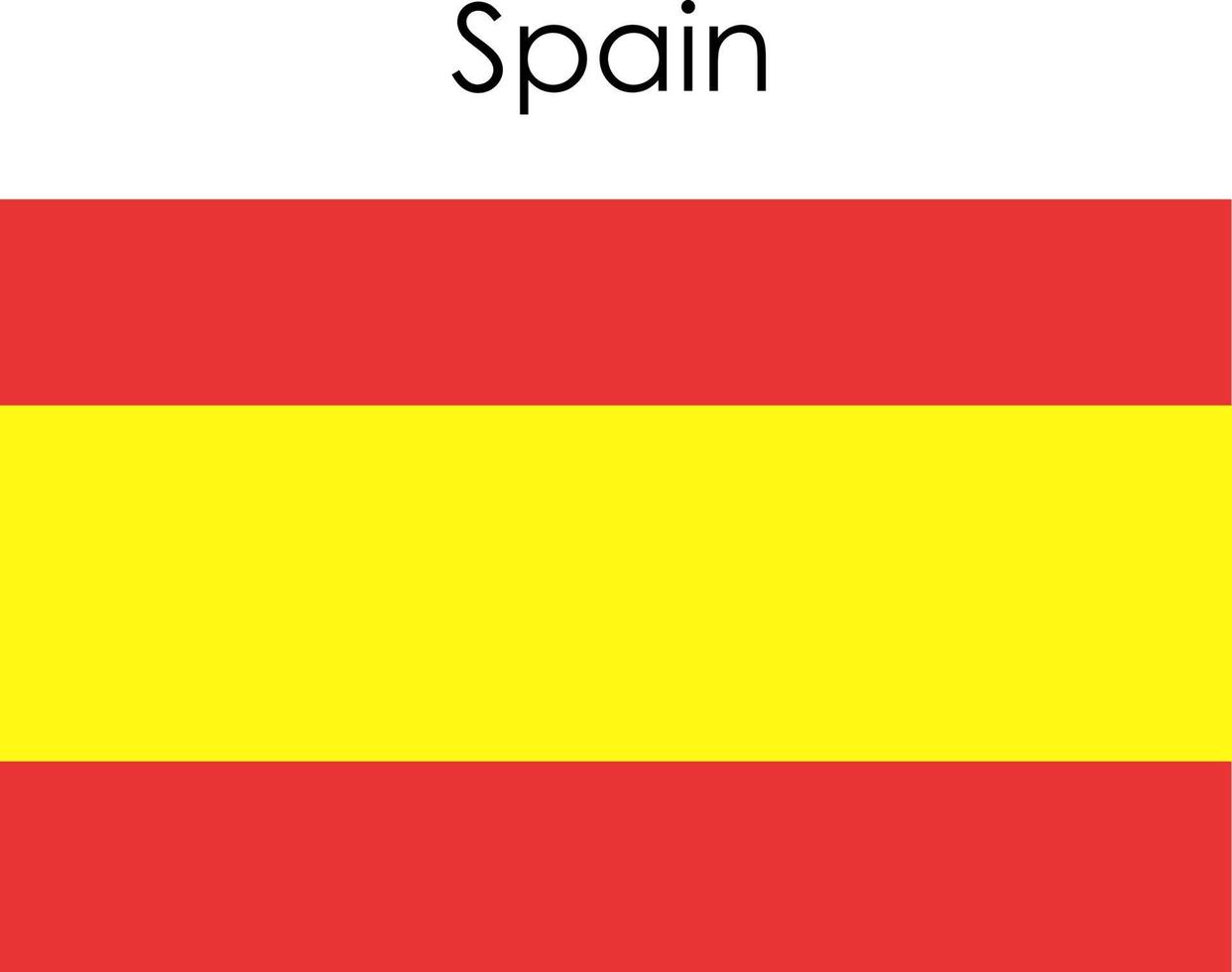 nationella flagga ikonen spanien vektor