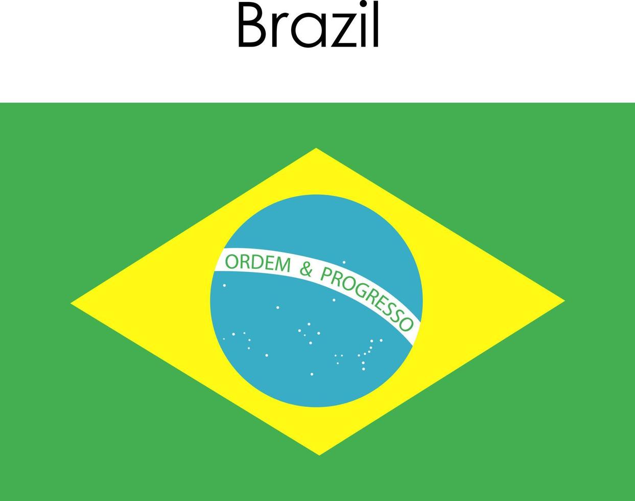 Nationalflaggensymbol Brasilien vektor