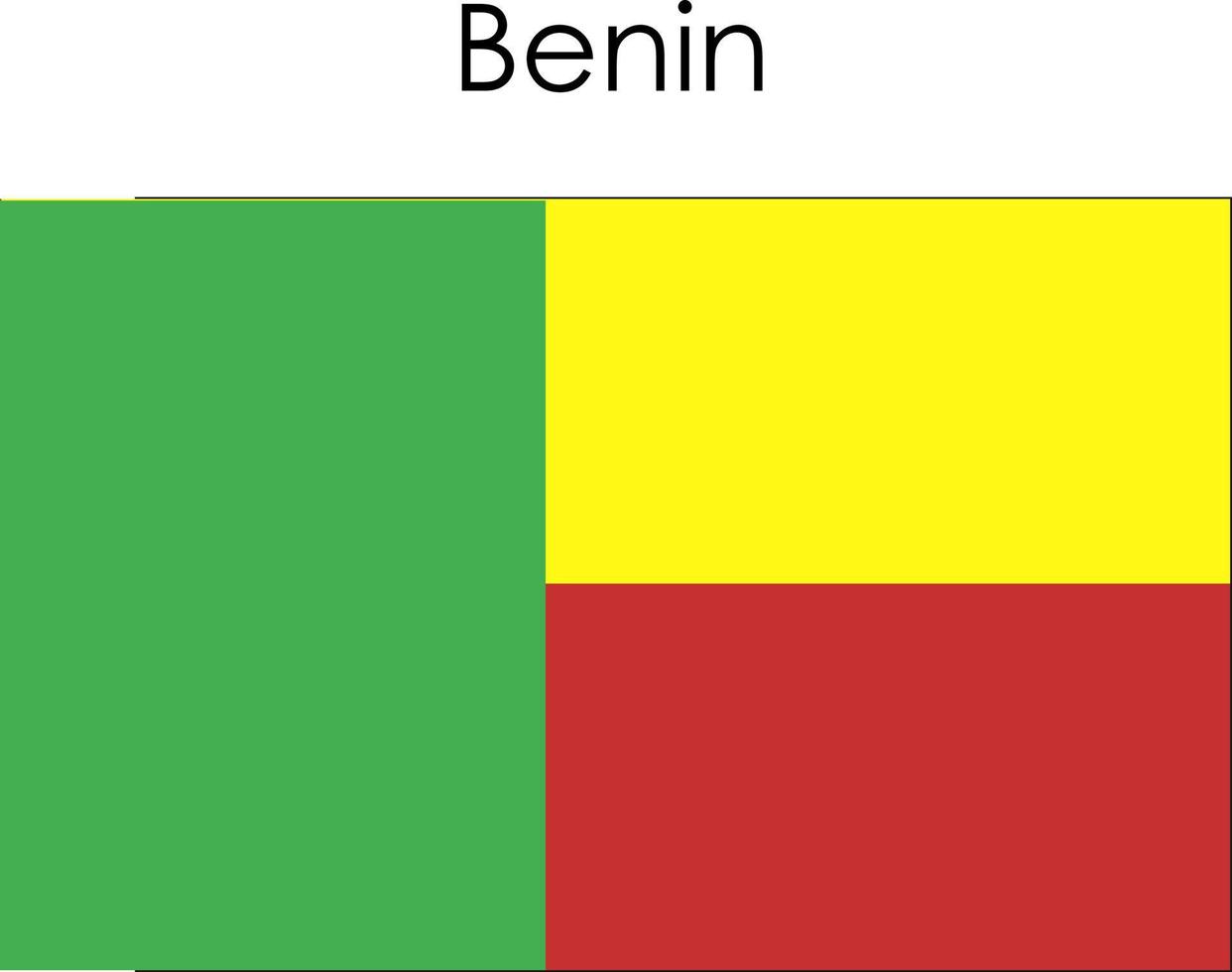 Nationalflaggensymbol Benin vektor