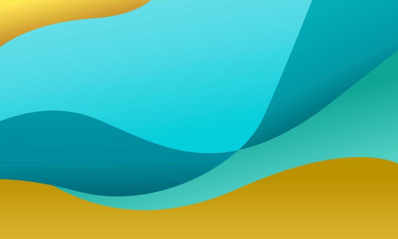 abstrakt retro bakgrundsgradient banner med blå och gul färg vektor