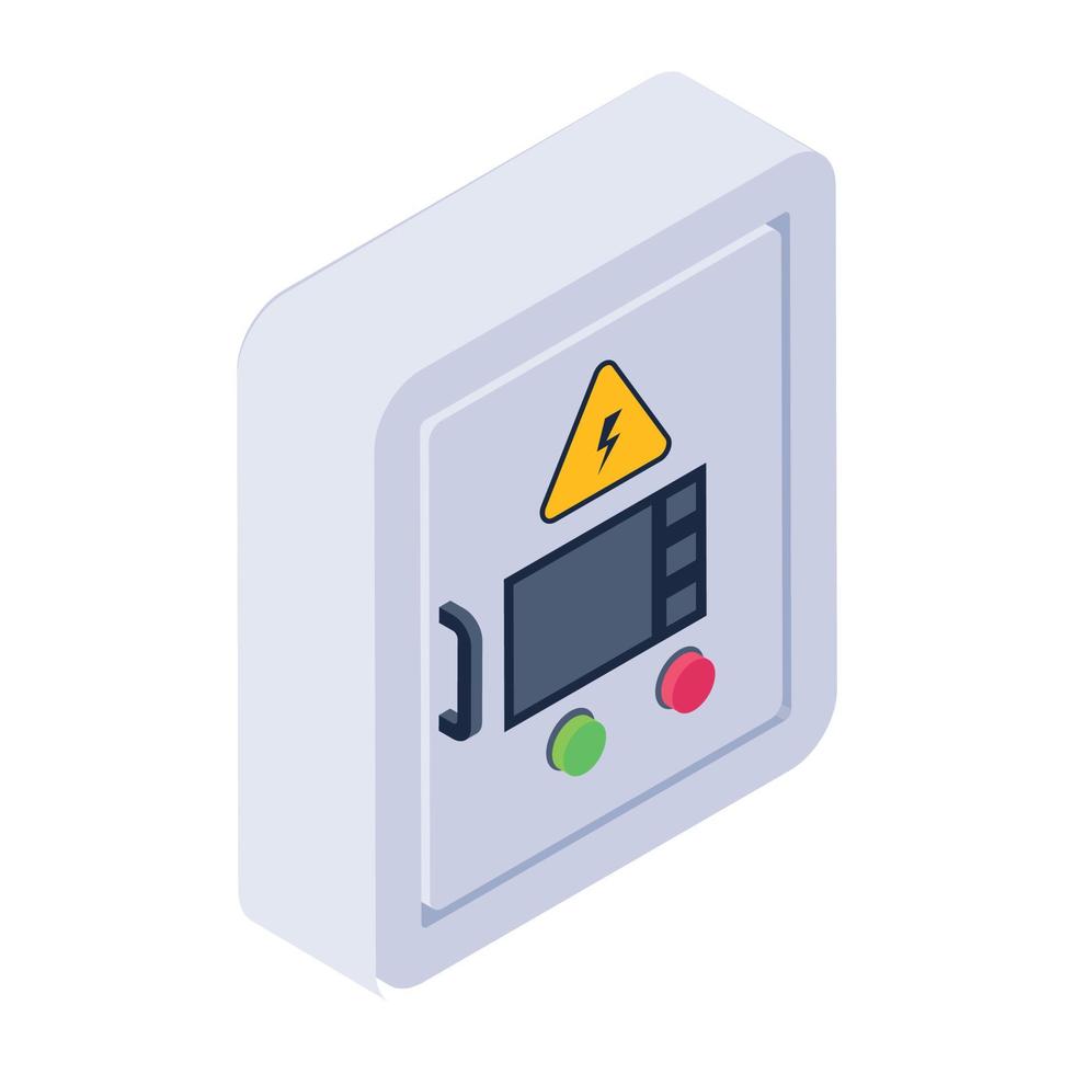 trendig isometrisk design av strömbrytare ikon vektor