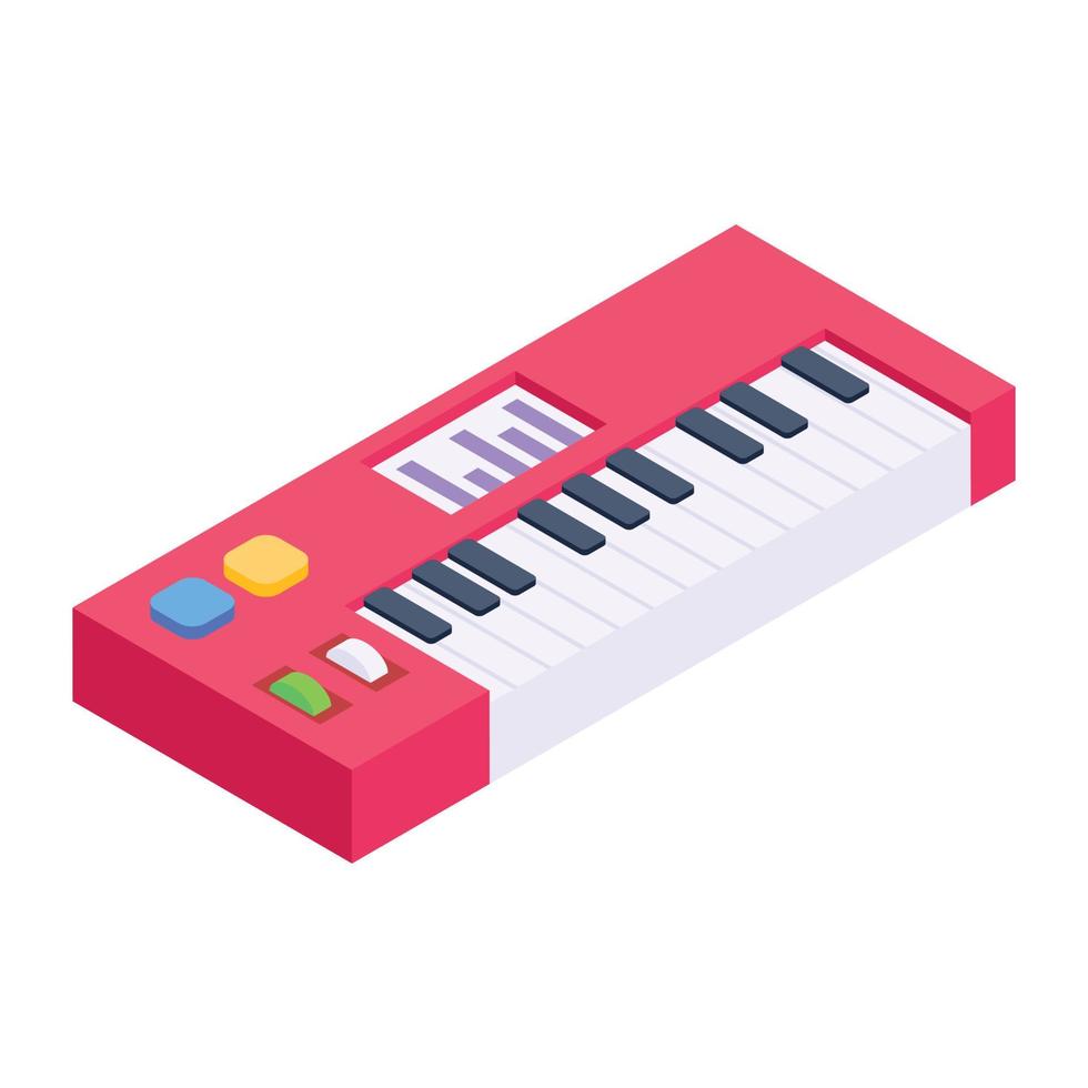 en ikon design av musikaliskt tangentbord, elektrisk piano vektor