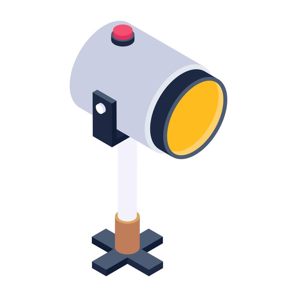isometrisk redigerbar ikon design av spotlight vektor