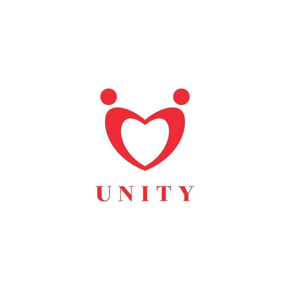 love unity logotyp. vektor design.