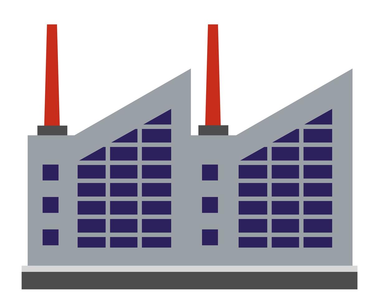 industri fabrik multicolor vektor stad silhuett objekt element retro