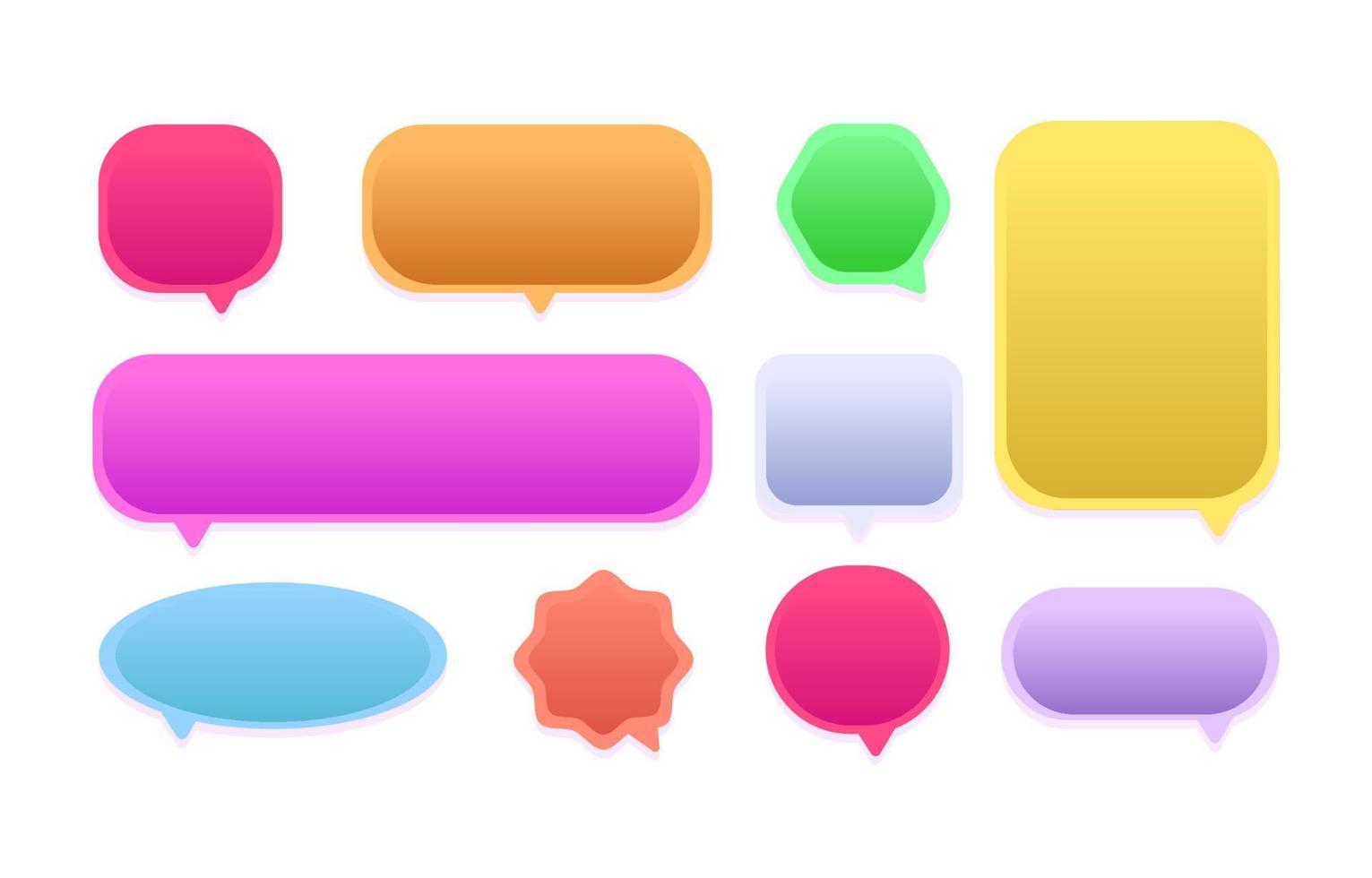 farbenfroher, minimalistischer, mobiler Bubble-Chat mit Farbverlauf vektor