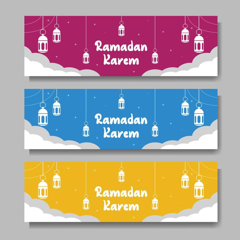 ramadan kareem banner islamisk bakgrund vektorillustration vektor