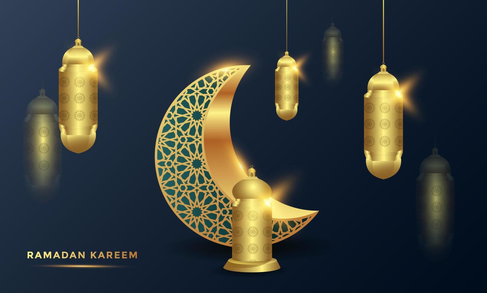 ramadan kareem arabisk kalligrafi bakgrund vektorillustration vektor