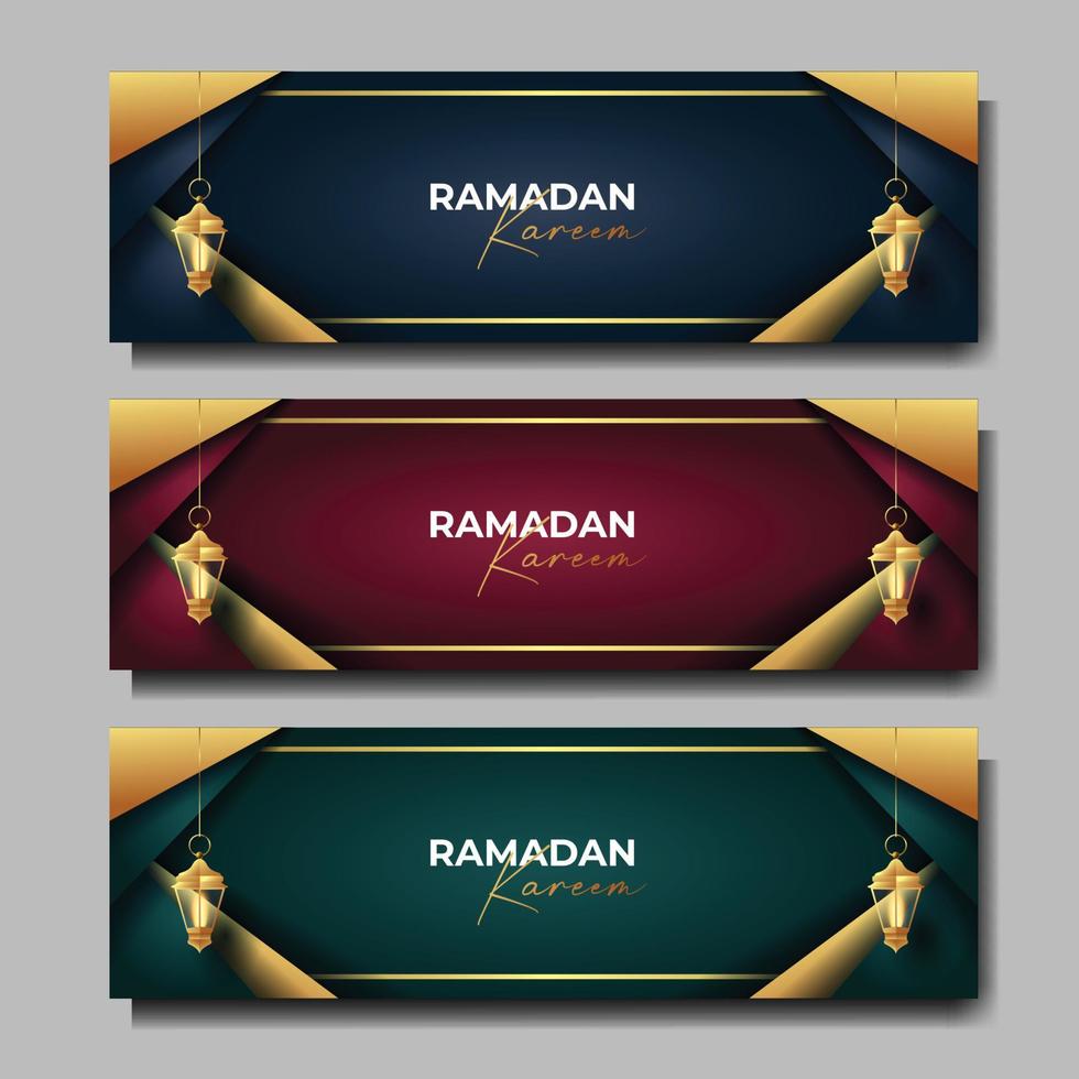 ramadan kareem banner islamisk bakgrund vektorillustration vektor