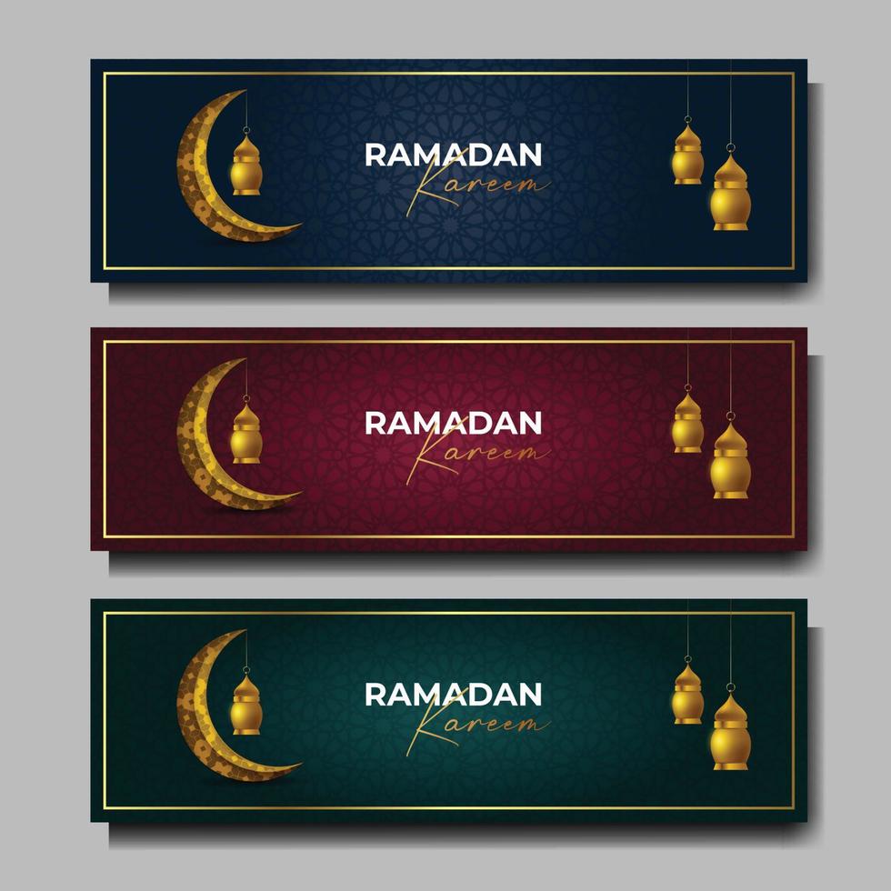 ramadan kareem banner islamische hintergrundvektorillustration vektor