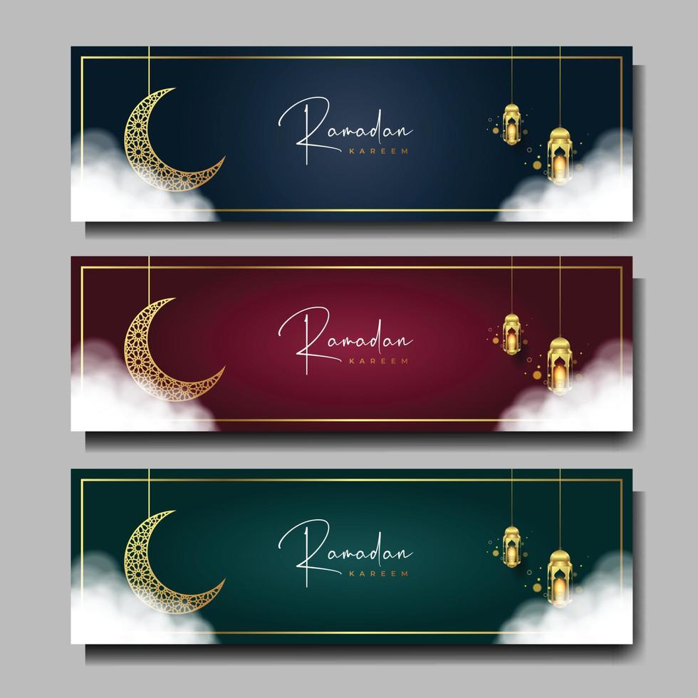 ramadan kareem banner islamische hintergrundvektorillustration vektor