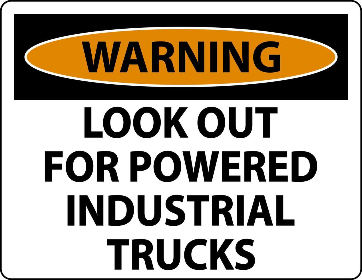 varning se upp för lastbilar skylt på vit bakgrund vektor