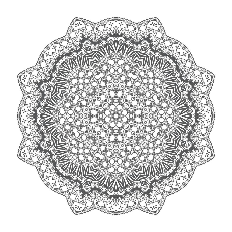 schöner Linienkunst-Mandala-Vektor für Design vektor
