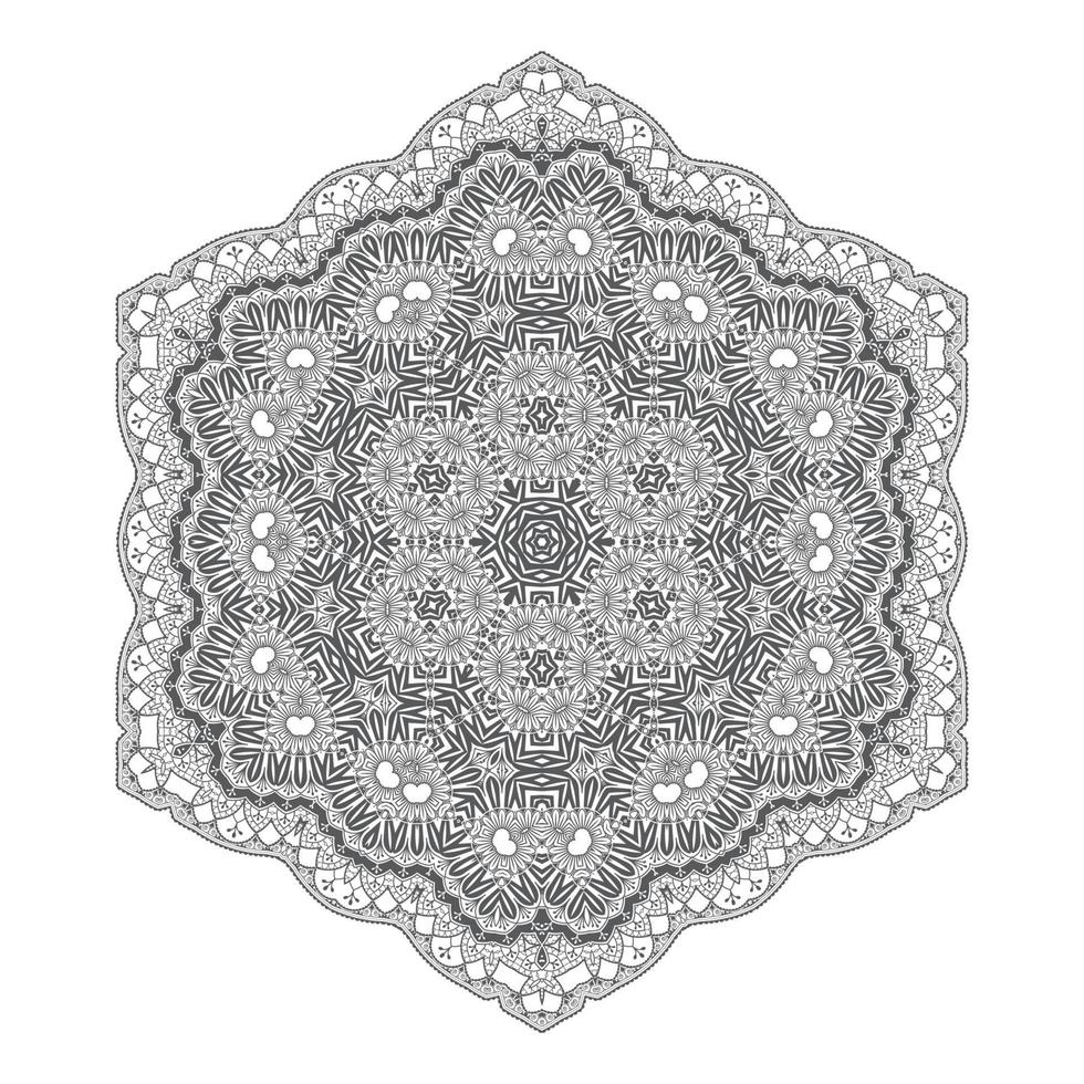 Linienkunst-Mandala-Vektor für Design vektor