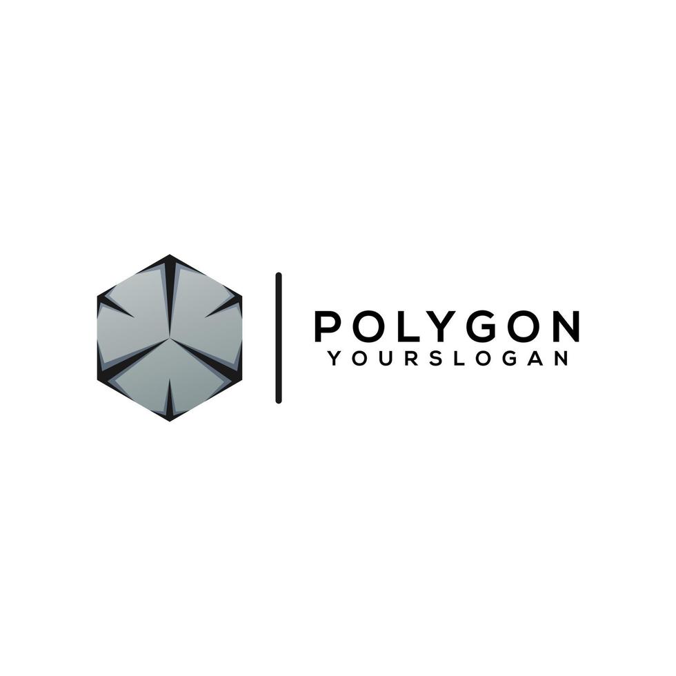 polygon gradient logotyp design vektor