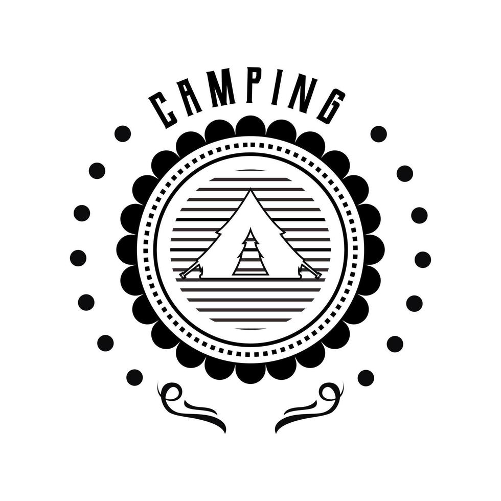 camping logotyp design vektor