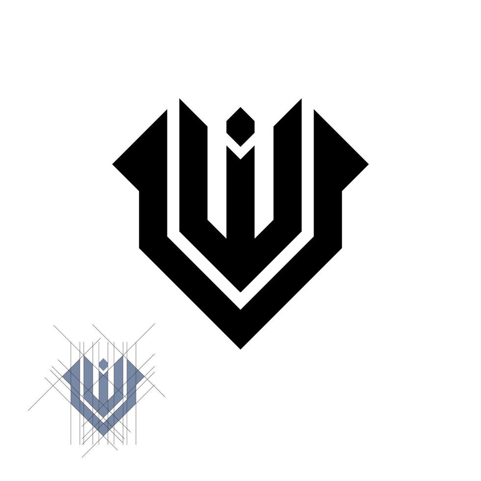 Buchstabe uw Logo-Design-Vektor vektor