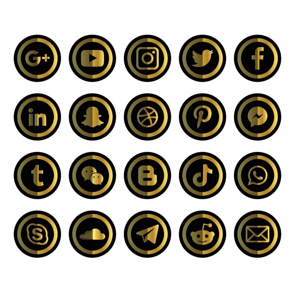 Social Media Icon Set vektor