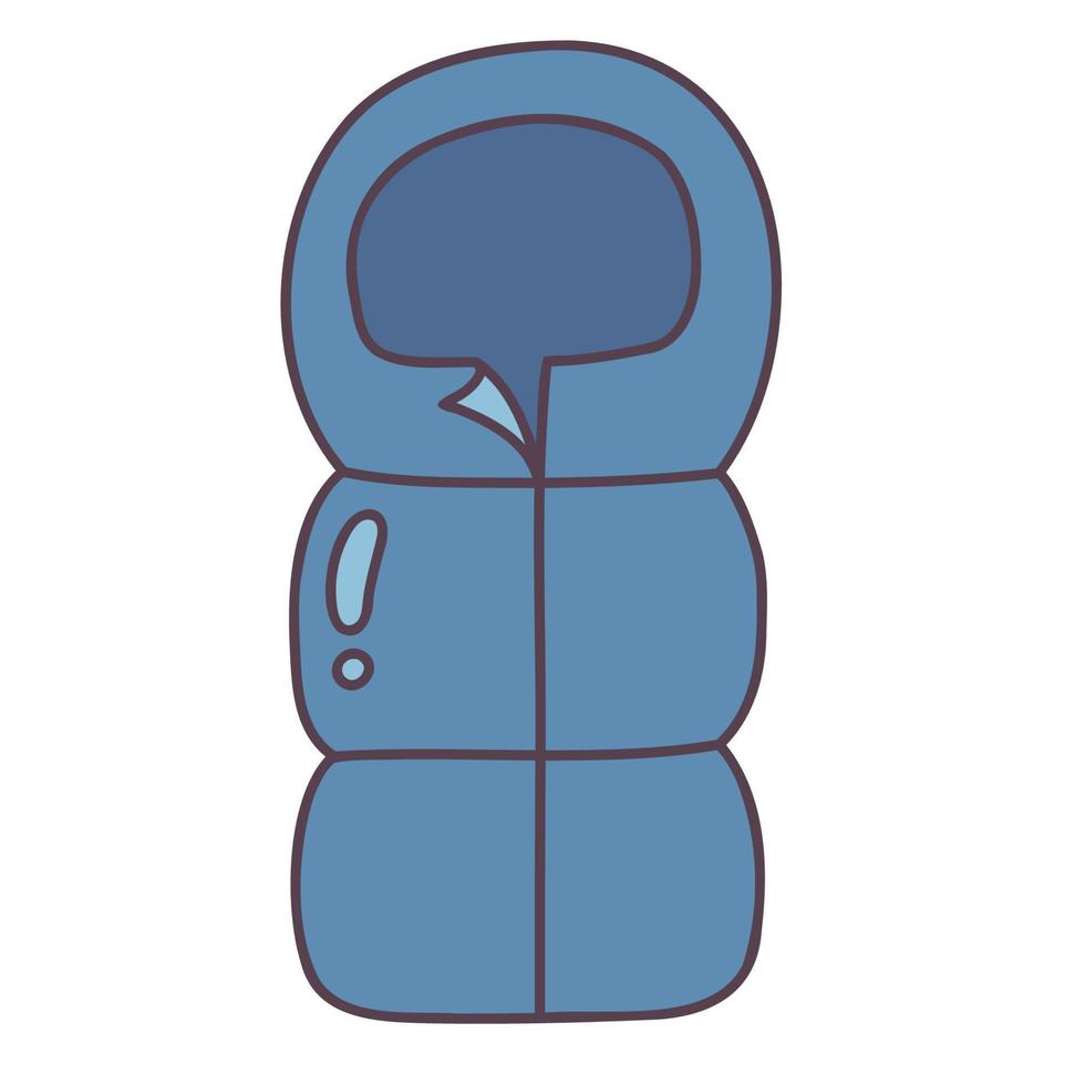 Schlafsack. handgezeichnetes Doodle-Symbol. vektor