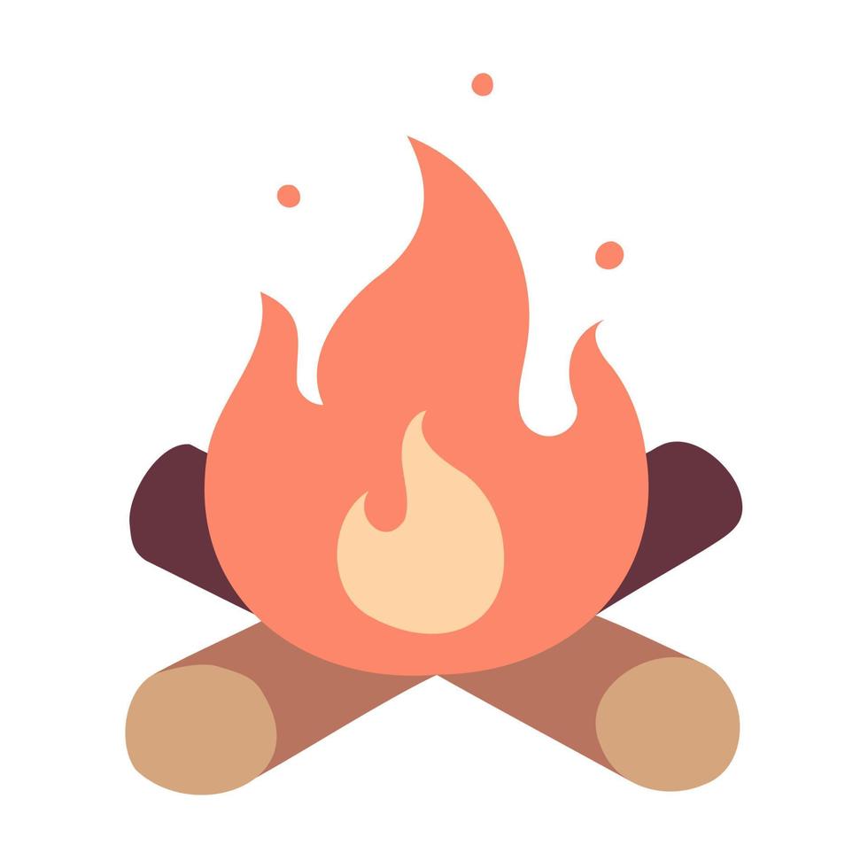 Lagerfeuer. handgezeichnetes Doodle-Symbol. vektor