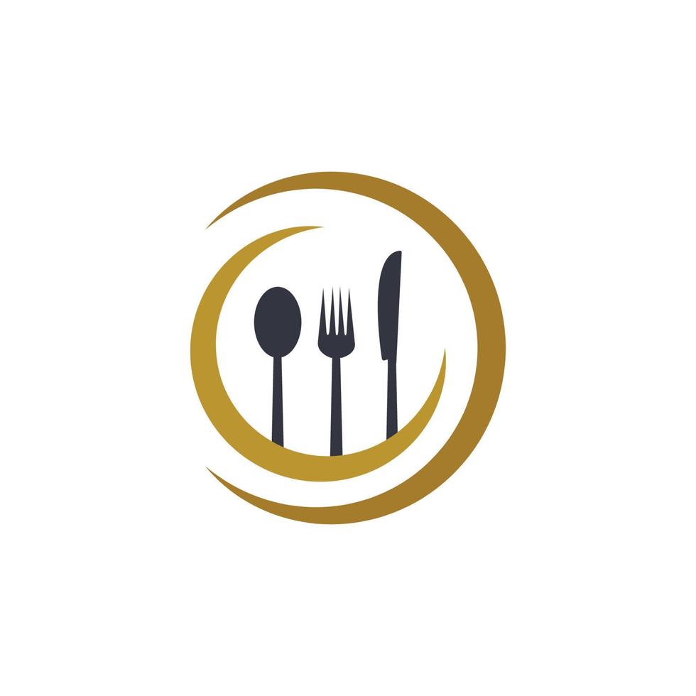 Gabel und Löffel Restaurant Logo Vektor Vorlage vector