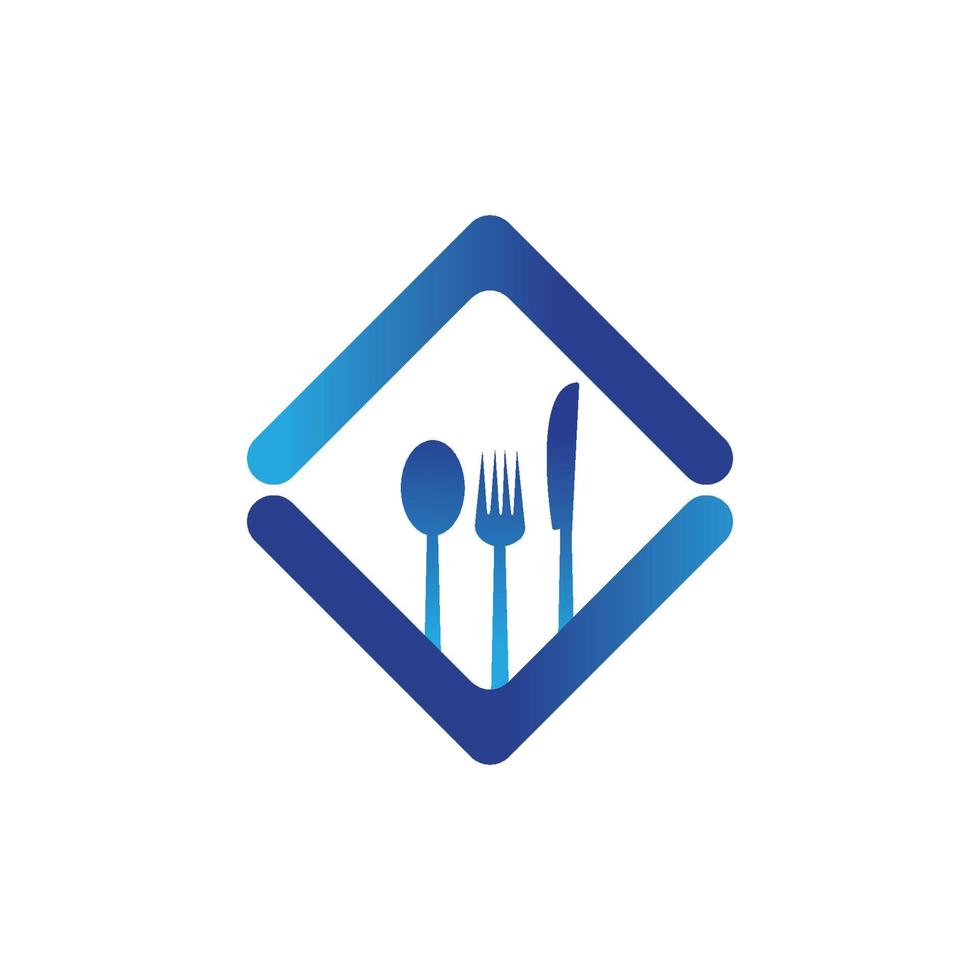 Gabel und Löffel Restaurant Logo Vektor Vorlage vector