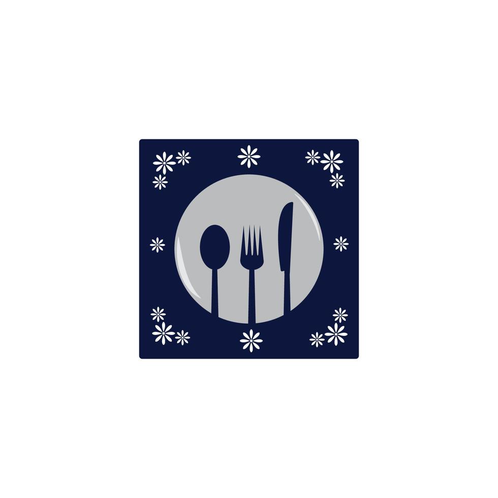 Gabel und Löffel Restaurant Logo Vektor Vorlage vector