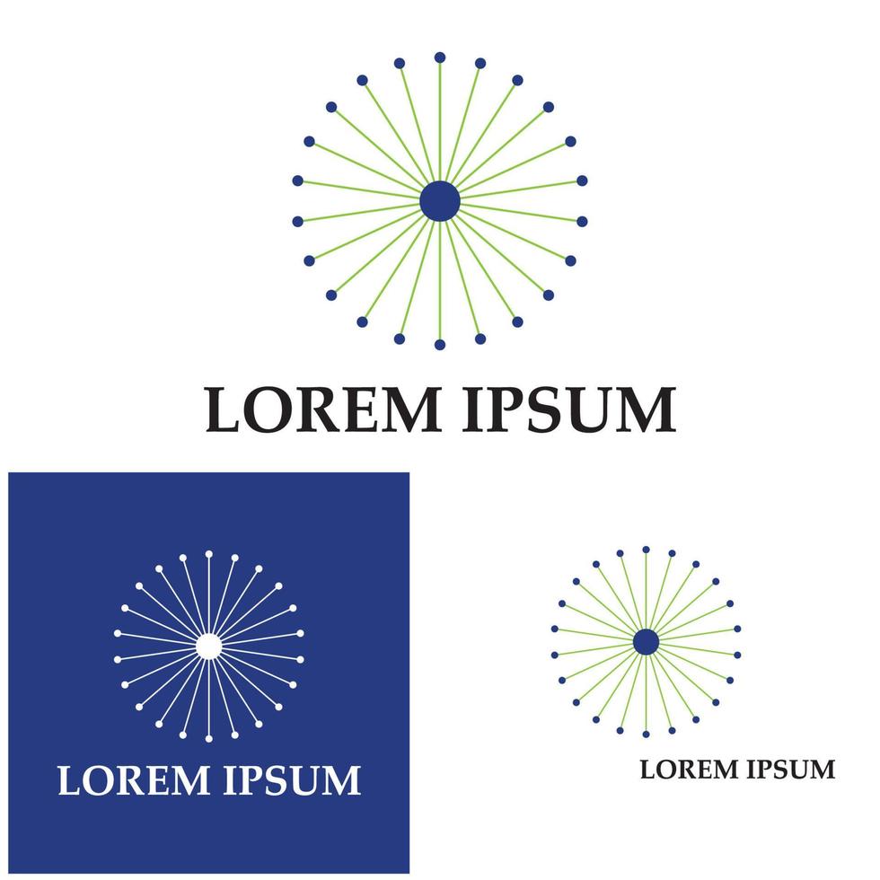 Löwenzahn Blume Logo Vektor Vorlage Symbol Hintergrund