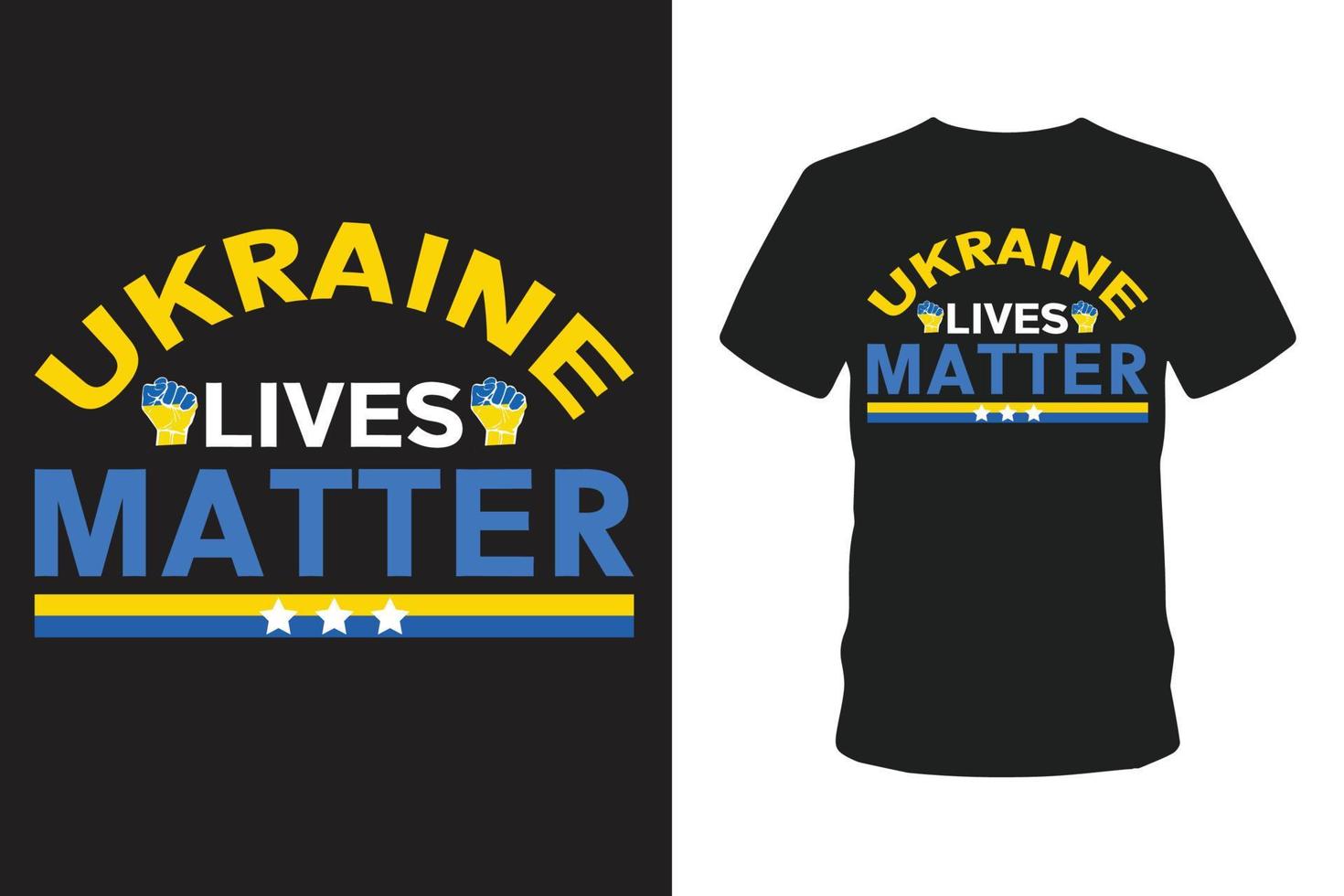 ukrainska liv betyder t-shirtdesign. vektor