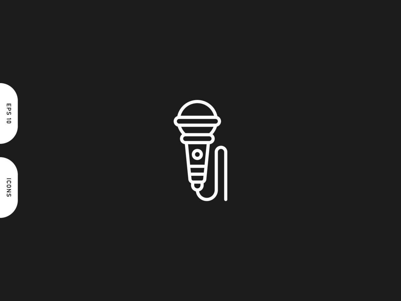 mic icon line gratis vektor