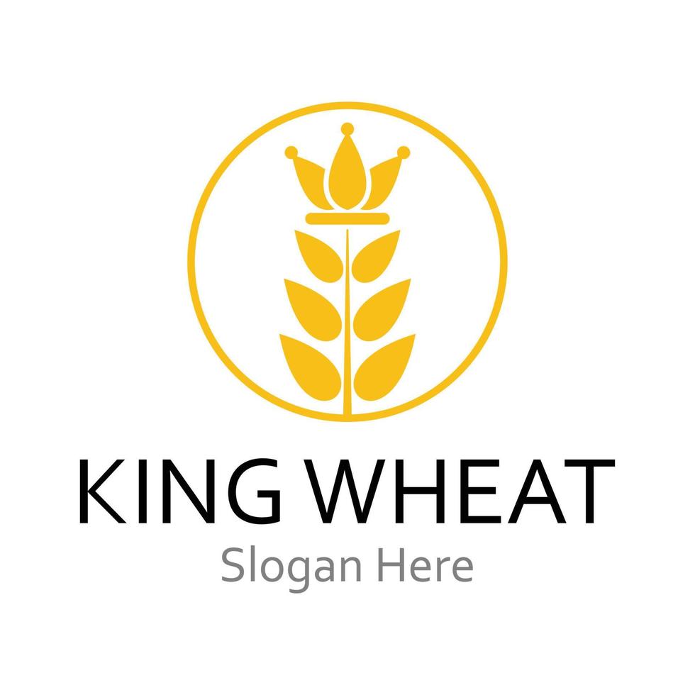 king wheat logotyp vektor