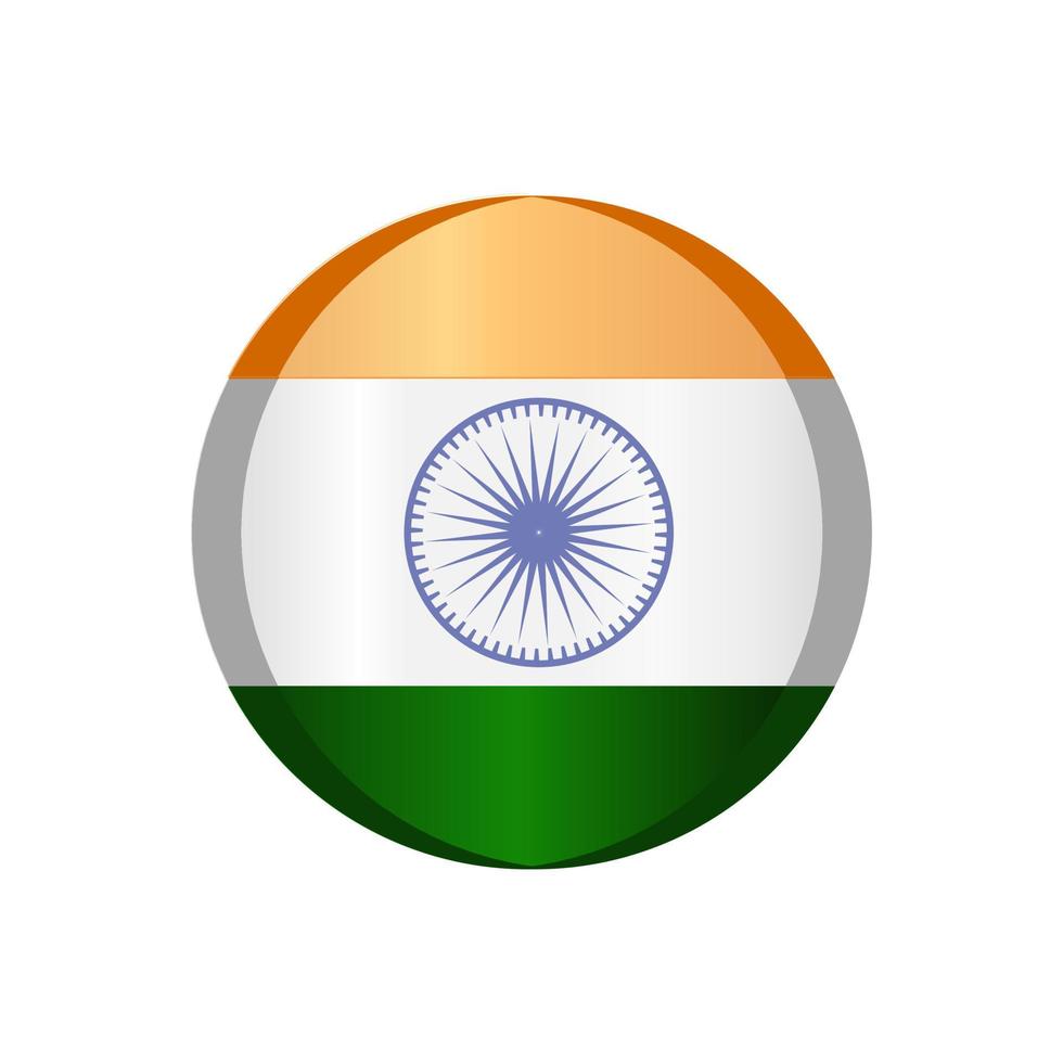 Indien flagga logotyp formgivningsmall illustration vektor