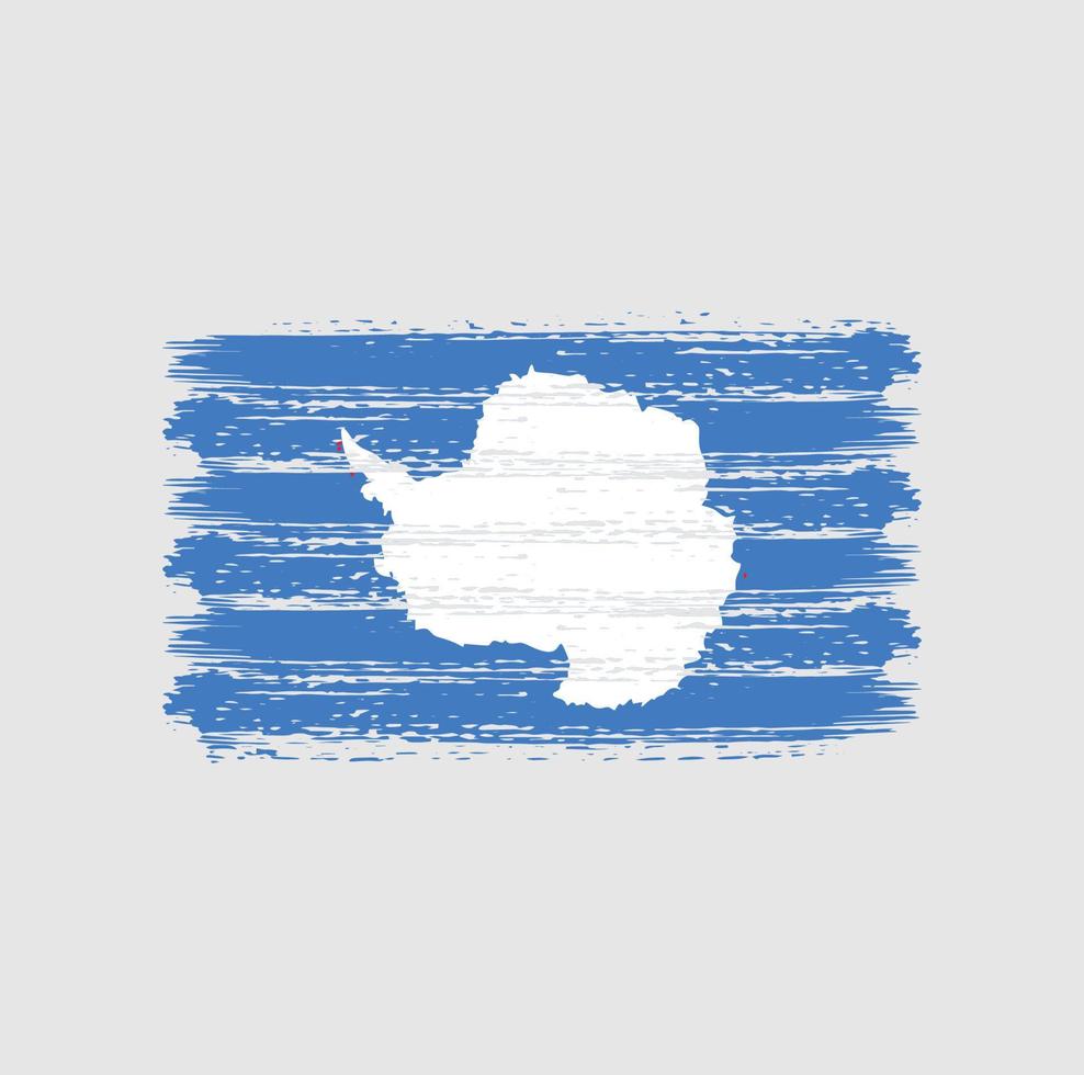 Pinselstriche der Antarktis-Flagge. Nationalflagge vektor