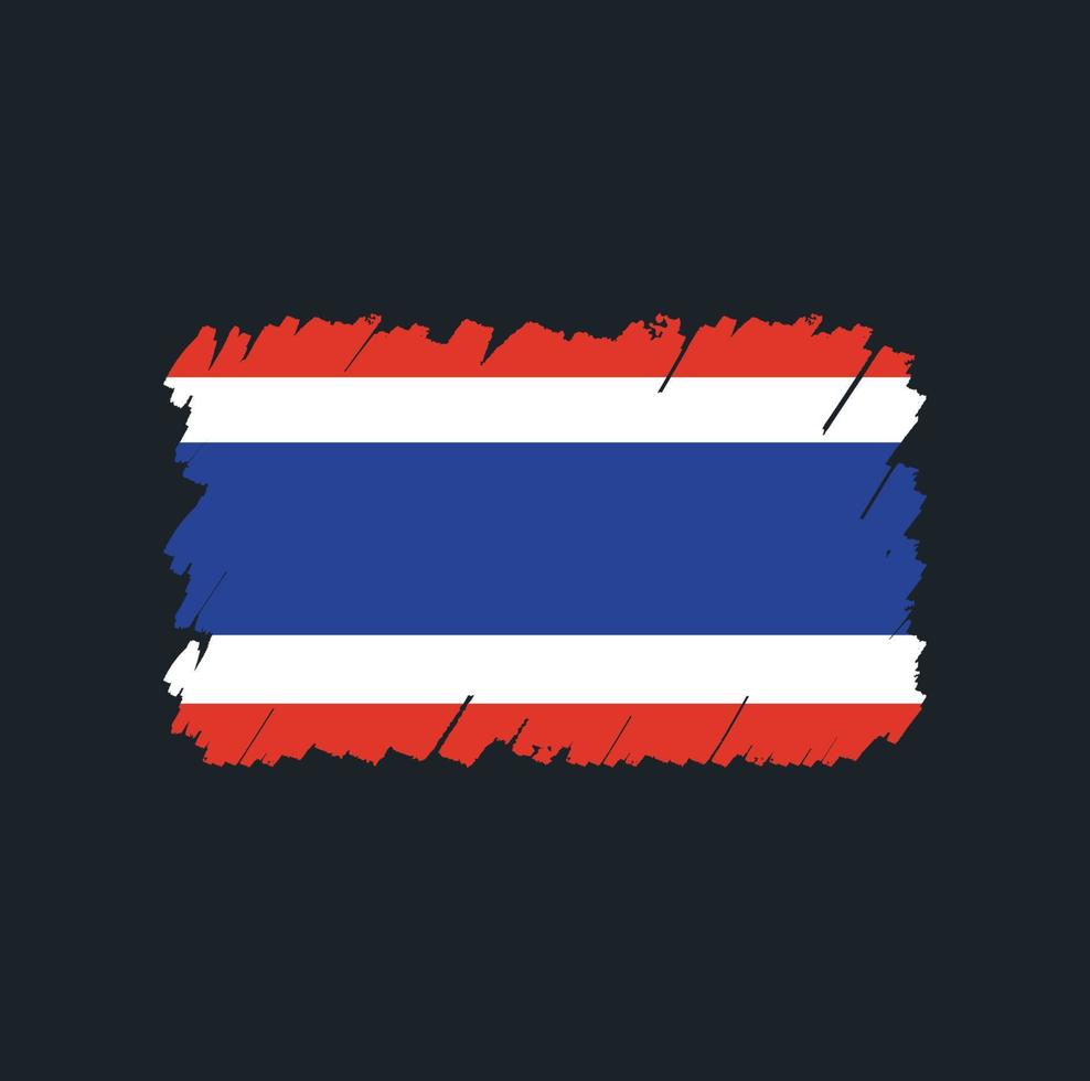 thailand flagge bürste vektor