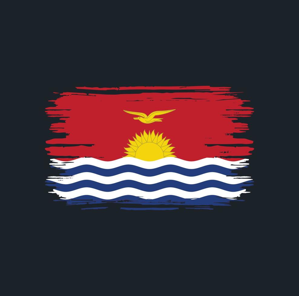 Kiribati-Flagge-Pinsel. Nationalflagge vektor