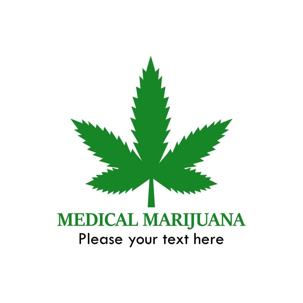 cannabis logotyp mall illustration. lämplig för medicin, app, media, etikett, märke, varumärke etc vektor