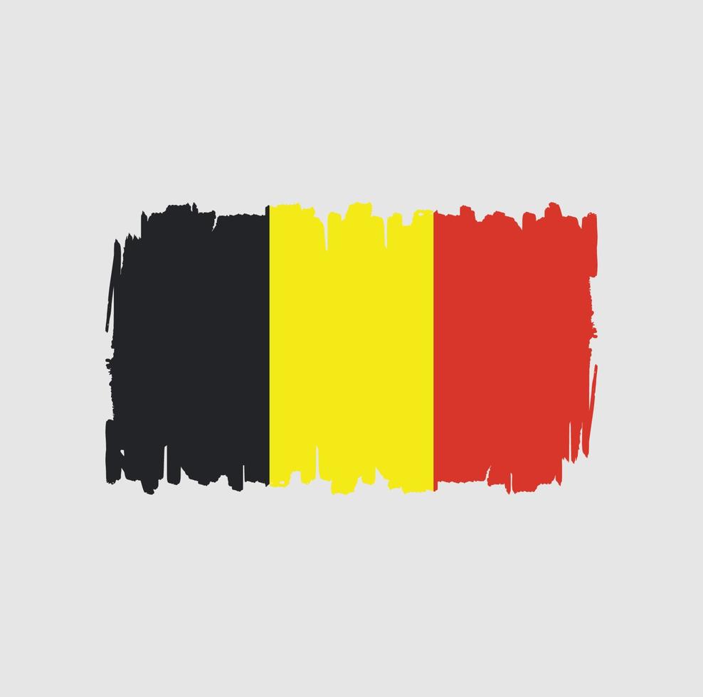 belgiska flaggan penseldrag. National flagga vektor