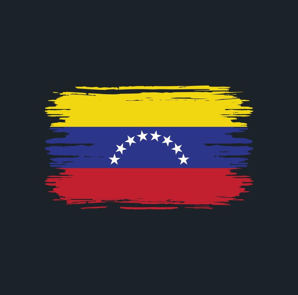 Venezuela-Flaggenbürste. Nationalflagge vektor