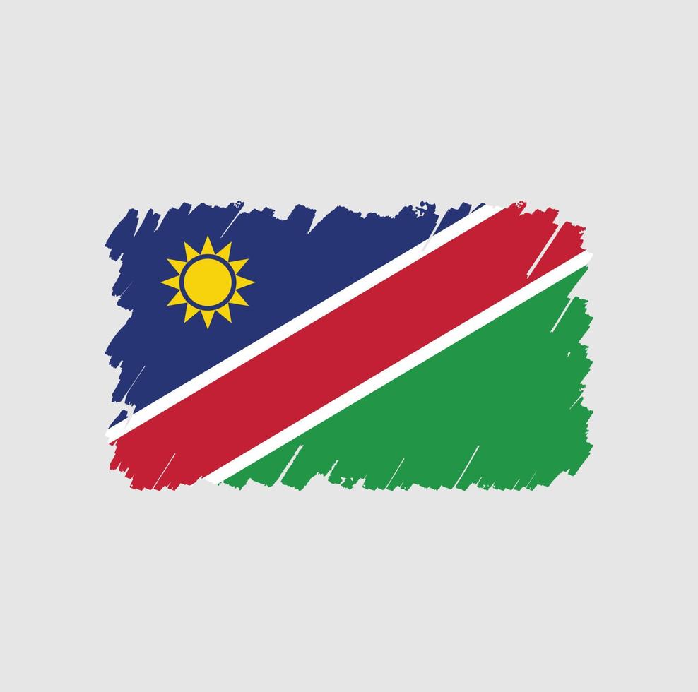 namibia flagge bürste vektor