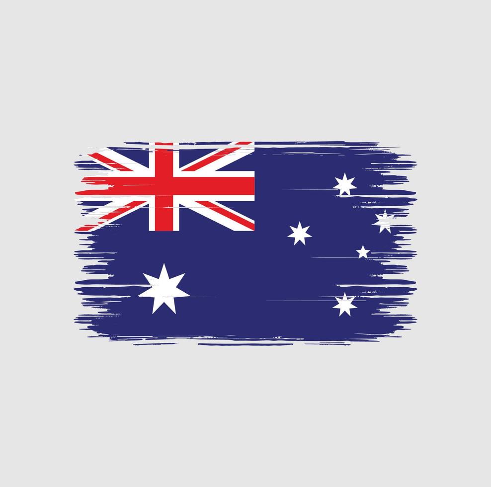 Bürste der australischen Flagge. Nationalflagge vektor