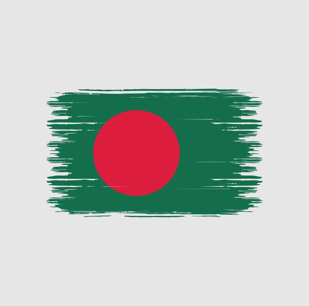 bangladesh flaggborste. National flagga vektor