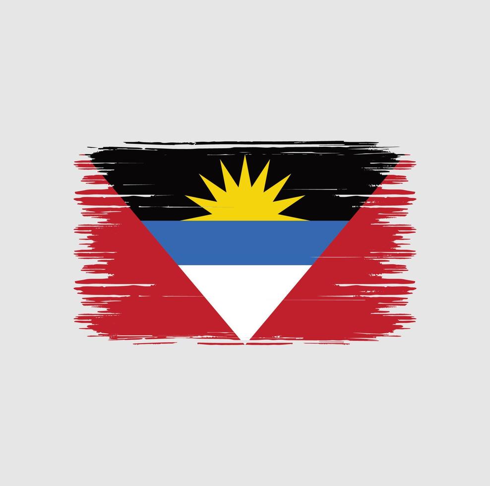 antigua och barbuda flaggborste. National flagga vektor