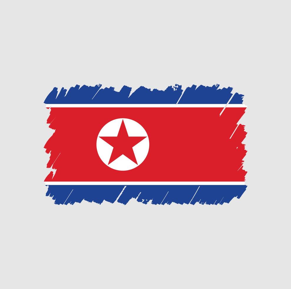 korea flagge bürste vektor