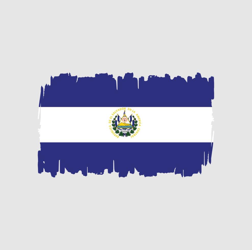 el salvador flagga penseldrag. National flagga vektor