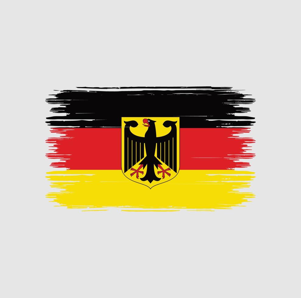 Bürste der deutschen Flagge. Nationalflagge vektor