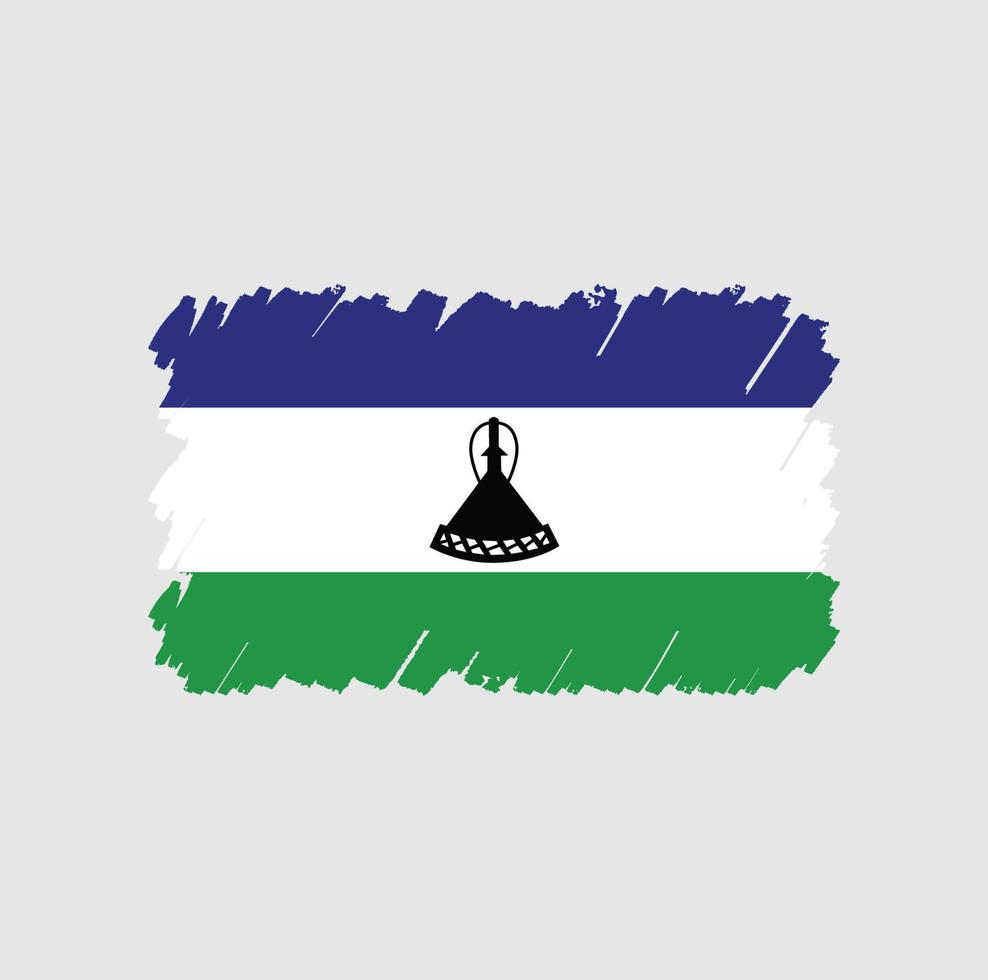 lesotho flagge bürste vektor