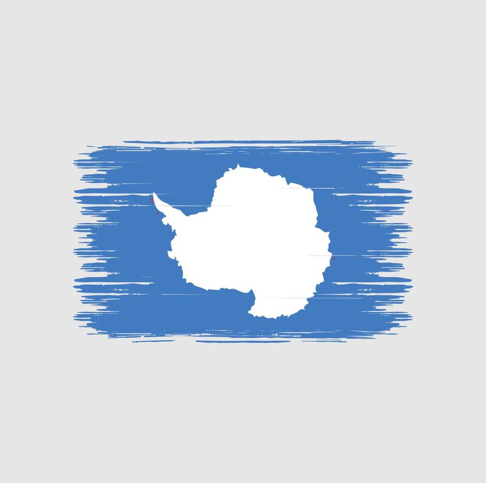 Bürste der Antarktis-Flagge. Nationalflagge vektor