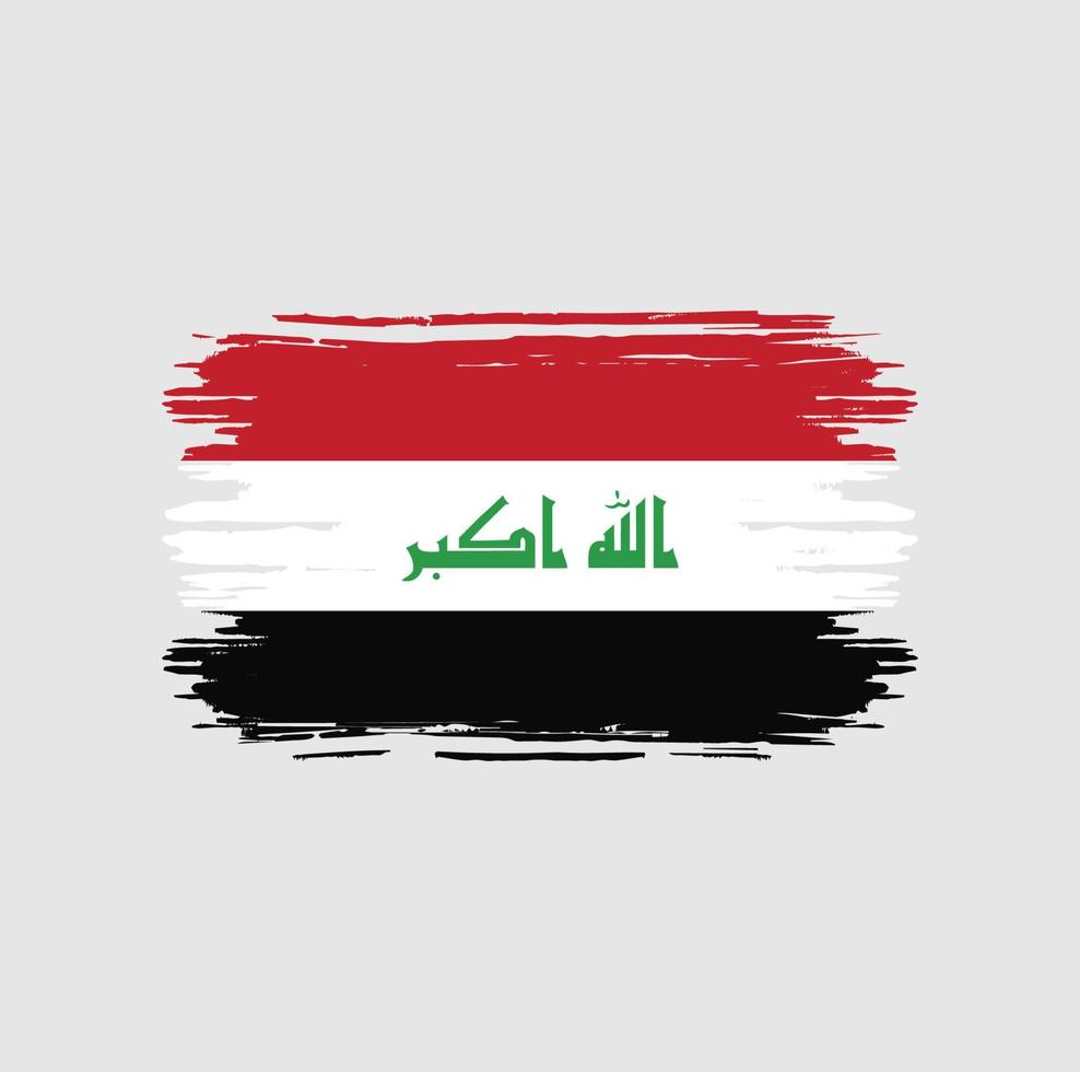 irak flaggborste. National flagga vektor