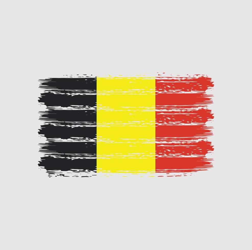 belgiska flaggan penseldrag. National flagga vektor